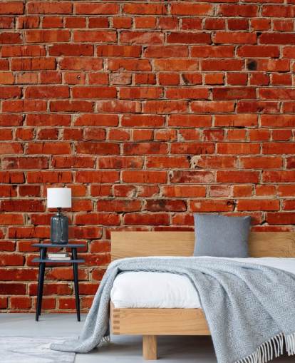 mural de papel pintado de ladrillo rojo personalizable llamado Red Brick Wall para dormitorios y oficinas mural de papel pintado de ladrillo rojo personalizable llamado Red Brick Wall para dormitorios y oficinas