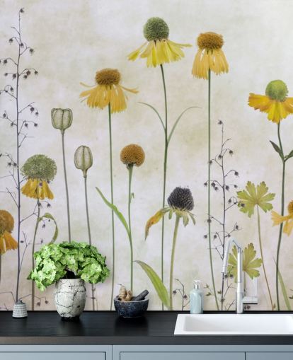 carta da parati fiori helenium gialli carta da parati fiori helenium gialli