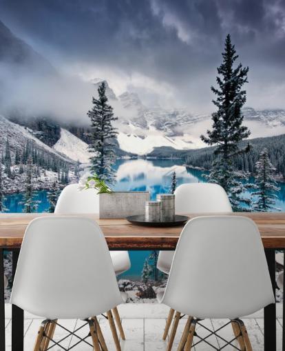 snowy lake and mountain view wallpaper snowy lake and mountain view wallpaper