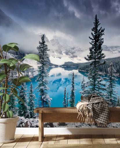 luminen järvi ja vuoristonäkymä tapetti luminen järvi ja vuoristonäkymä tapetti