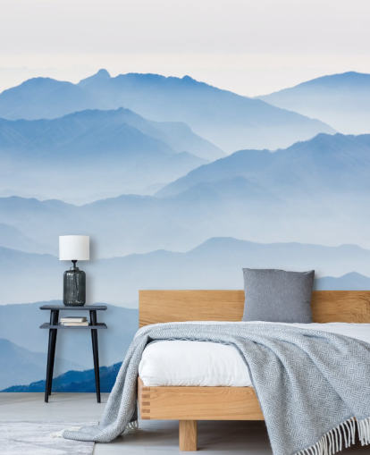 blue misty layers of mountains photo wallpaper blue misty layers of mountains photo wallpaper