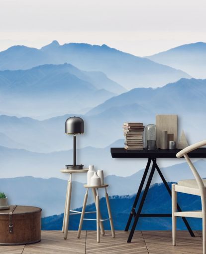 blue misty layers of mountains photo wallpaper blue misty layers of mountains photo wallpaper