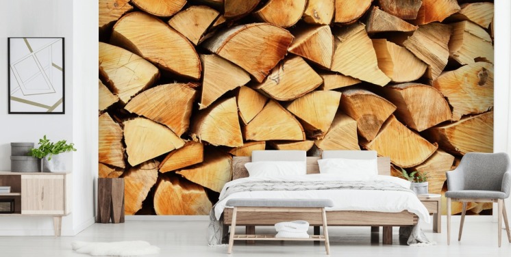 Chopped Wood Wallpaper
