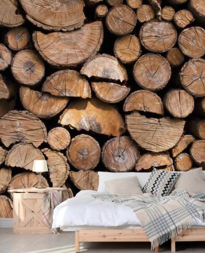 Papel de parede de madeira cortada e madeira Papel de parede de madeira cortada e madeira