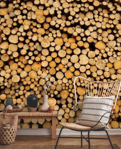 Carta da parati con tronchi Carta da parati con tronchi