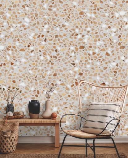 bruin terrazzo behang bruin terrazzo behang