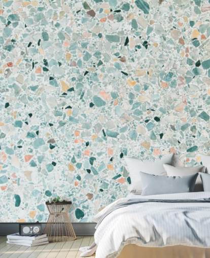 teal green terrazzo wallpaper teal green terrazzo wallpaper