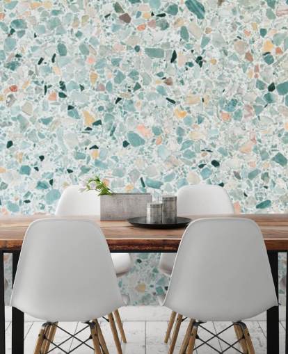 krikand grøn terrazzo tapet krikand grøn terrazzo tapet