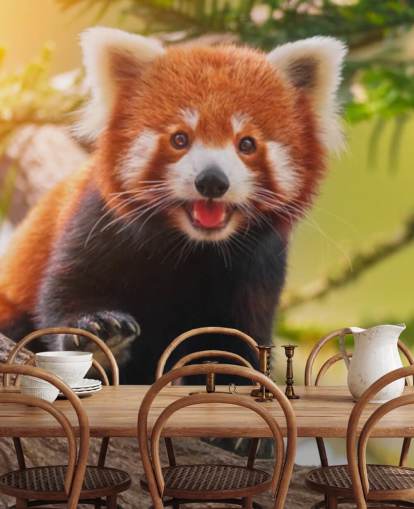custom red panda wallpaper called Playful Red Panda for homes and offices custom red panda wallpaper called Playful Red Panda for homes and offices