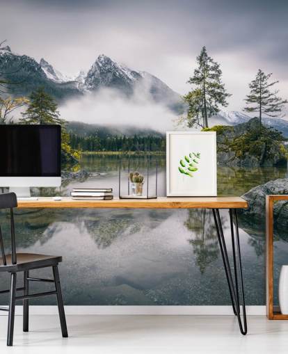 Papel de parede para celular gratis misty lake and mountain view in bavaria, germany Papel de parede para celular gratis misty lake and mountain view in bavaria, germany