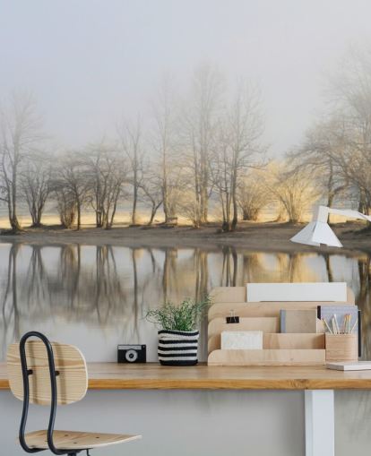 dimmiga sjö och soluppgång tapeter dimmiga sjö och soluppgång tapeter