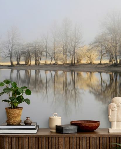 misty lake and sunrise wallpaper misty lake and sunrise wallpaper