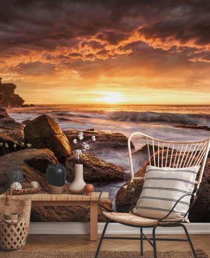 carta da parati rock sunset coast carta da parati rock sunset coast