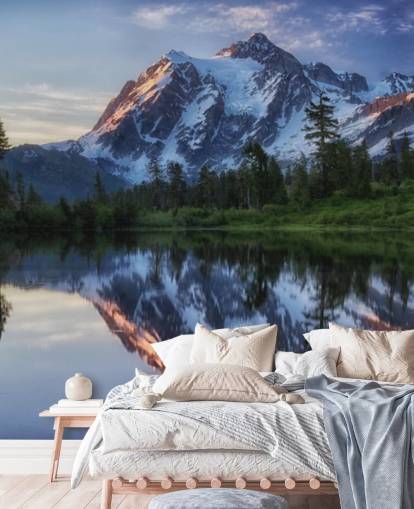 snowy mountain and lake waters wallpaper snowy mountain and lake waters wallpaper