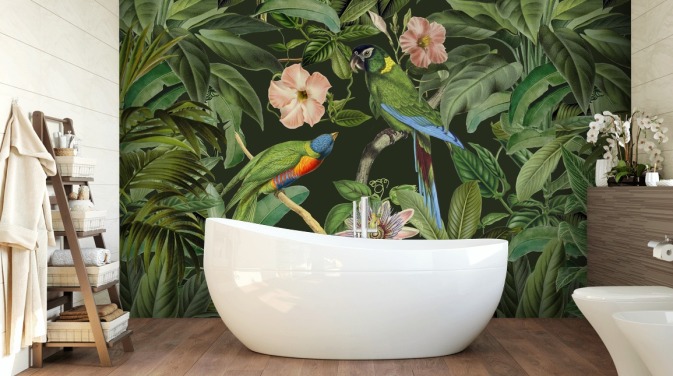 Jungle Parrots Parrot Wallpaper