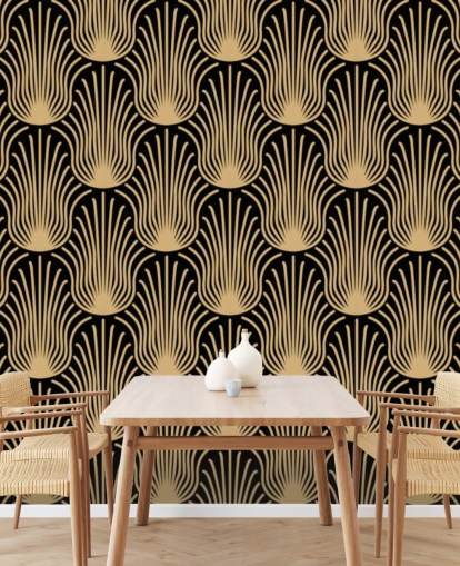 black and gold coloured art deco wallpaper black and gold coloured art deco wallpaper