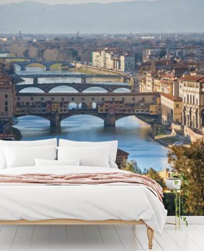 Panoramic view of Florence and Ponte Vecchio wallpaper Panoramic view of Florence and Ponte Vecchio wallpaper