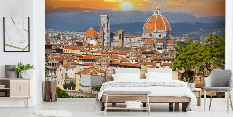 Florens på våren, Toscana, Italien tapet