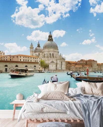 Grande Canal e Basílica Santa Maria della Salute, Veneza, mural da Itália Grande Canal e Basílica Santa Maria della Salute, Veneza, mural da Itália