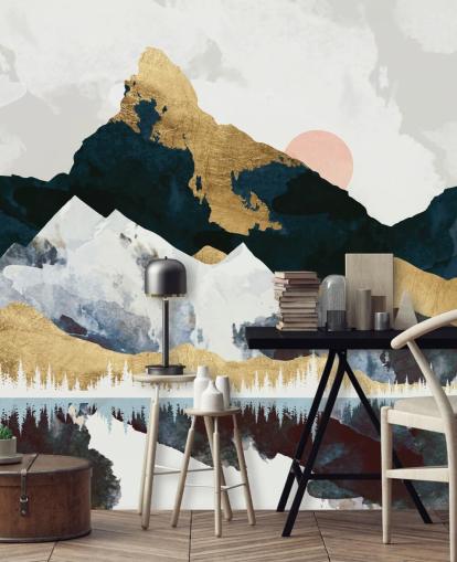 Mural do Dia de Inverno por SpaceFrog Designs Mural do Dia de Inverno por SpaceFrog Designs