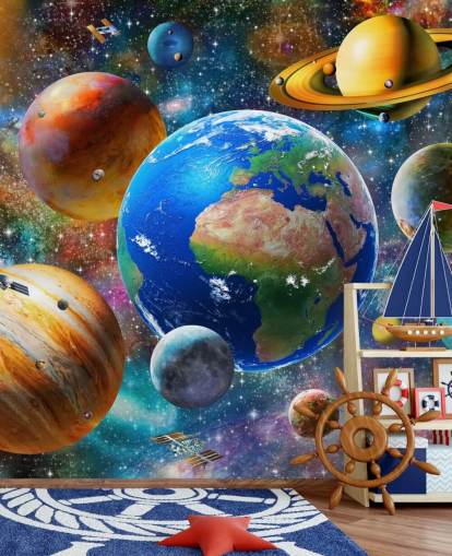 fondo de pantalla de planetas y sol agrupados fondo de pantalla de planetas y sol agrupados