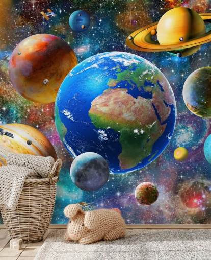 planètes et soleil groupés fond d'écran planètes et soleil groupés fond d'écran