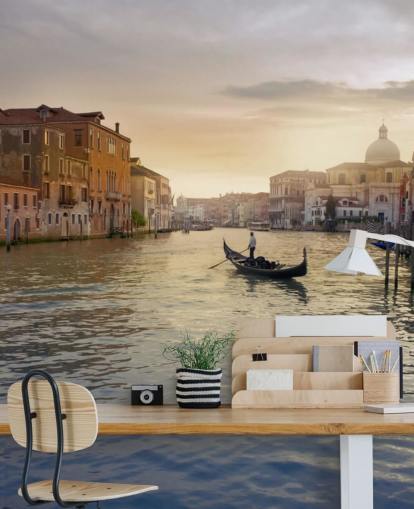 Venedig Gondolier vægmaleri Venedig Gondolier vægmaleri