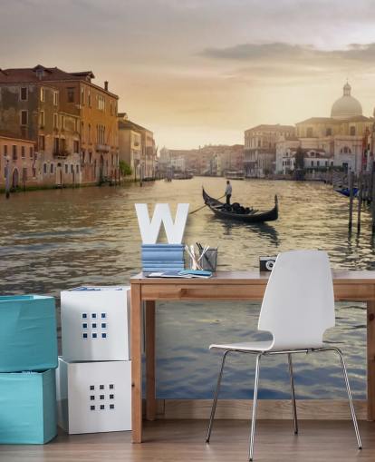 Decorazione murale con gondoliere di Venezia Decorazione murale con gondoliere di Venezia