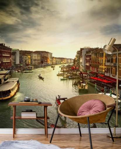 papel de parede do canal veneziano e gôndolas papel de parede do canal veneziano e gôndolas