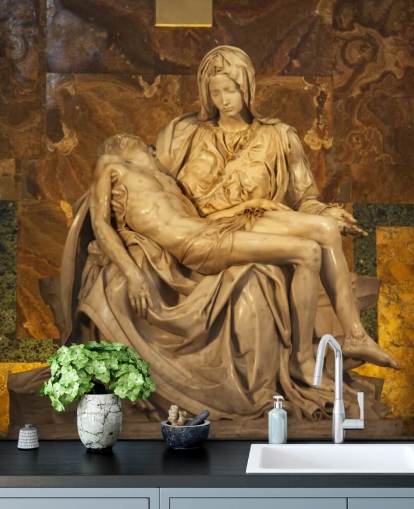 Michaelangelo Pieta Skulptur Vatikanet Roma Italia veggmaleri Michaelangelo Pieta Skulptur Vatikanet Roma Italia veggmaleri