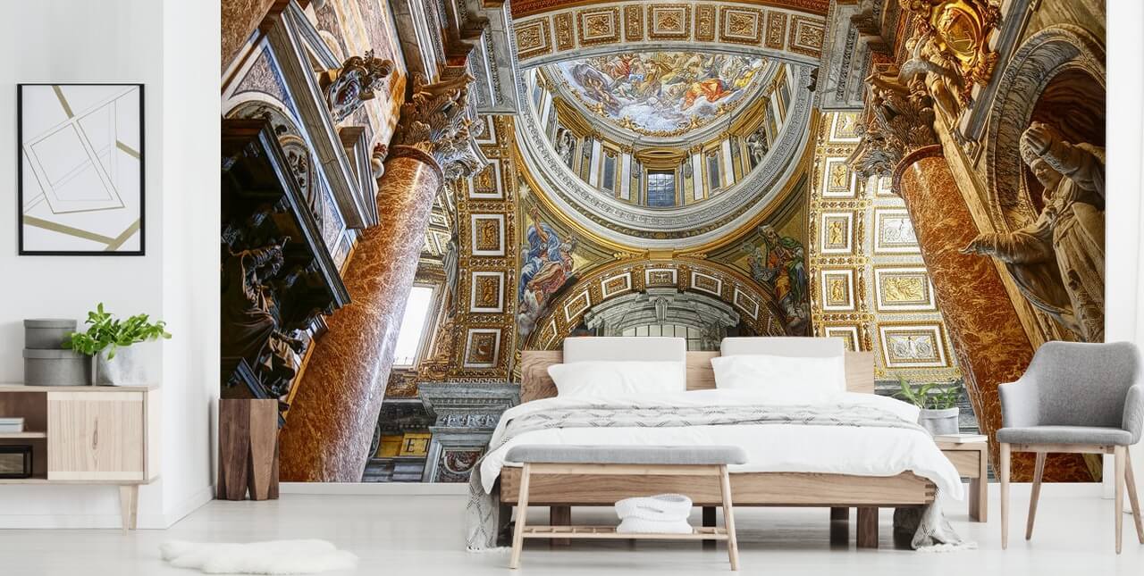 interiøret i st peters basilika tapet