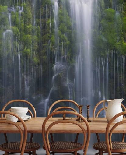 un sacco di cascate e carta da parati verde un sacco di cascate e carta da parati verde