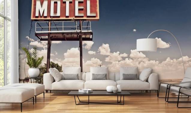 Vintage Route 66 Motel mural