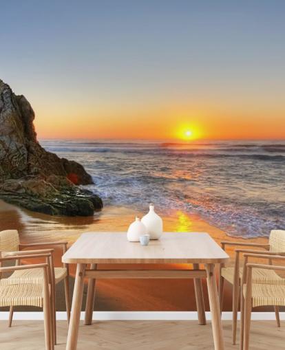 Rocky Sunset Beach Wallpaper Rocky Sunset Beach Wallpaper