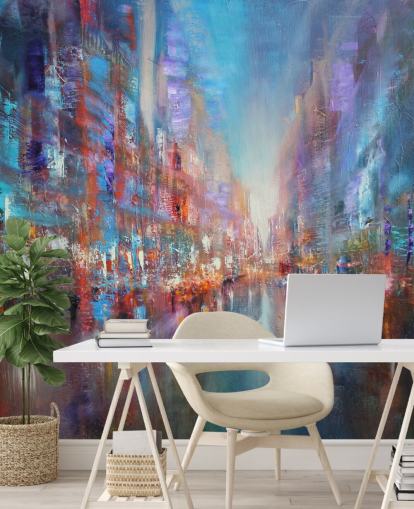 colourful abstract art of a city wallpaper colourful abstract art of a city wallpaper