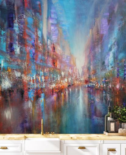 colourful abstract art of a city wallpaper colourful abstract art of a city wallpaper