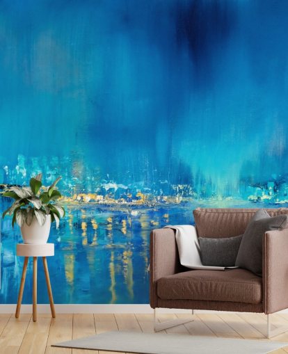 papel de parede de pintura abstrata azul papel de parede de pintura abstrata azul