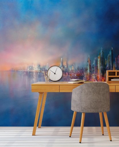 blue and pink city sky abstract wallpaper blue and pink city sky abstract wallpaper