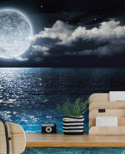 Carta da parati Luna e Oceano Carta da parati Luna e Oceano