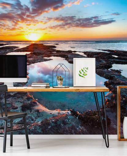 Rocky Beach Sunset Taustakuva Rocky Beach Sunset Taustakuva