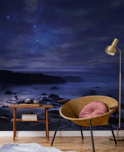 Stjerneblå Natt Himmel Veggmaleri Stjerneblå Natt Himmel Veggmaleri