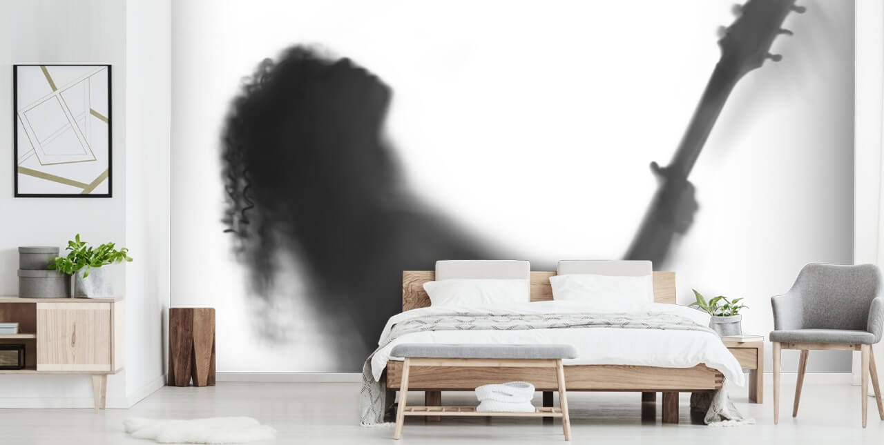 Silhouette des Gitarristen Wallpaper