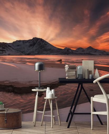 Pink Sunset Mountain River Wallpaper Pink Sunset Mountain River Wallpaper