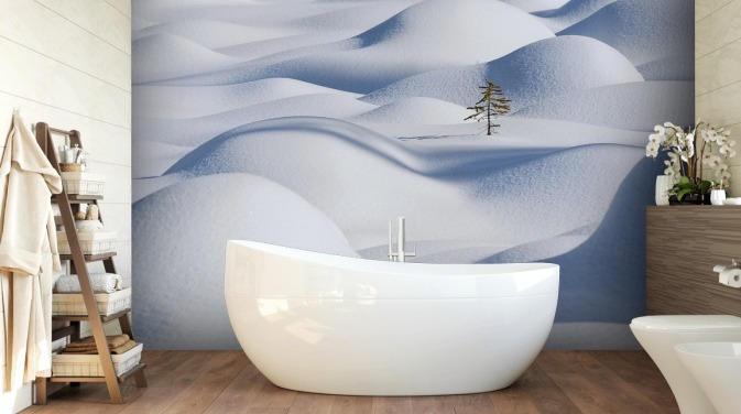 Snowy Hills Wallpaper