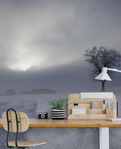 Luminen Talvi Hillside Taustakuva Luminen Talvi Hillside Taustakuva