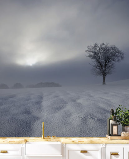 Verschneite Winter Hillside Tapete Verschneite Winter Hillside Tapete