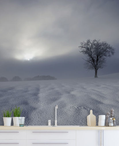 Snowy Winter Hillside Wallpaper Snowy Winter Hillside Wallpaper