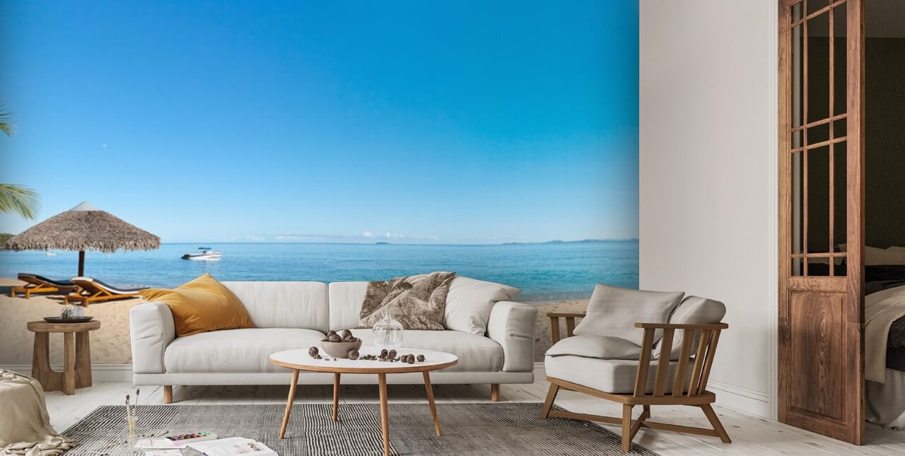 Panoramic Tropical Beach Wallpaper Mural