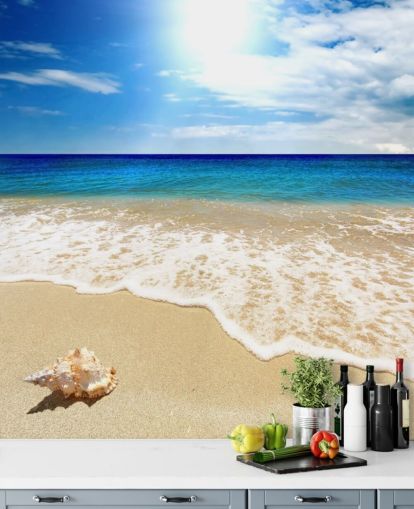 Strand og Shell Bakgrunn Strand og Shell Bakgrunn