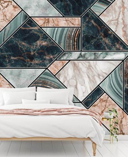 pale pink, grey and black art deco tile wallpaper pale pink, grey and black art deco tile wallpaper